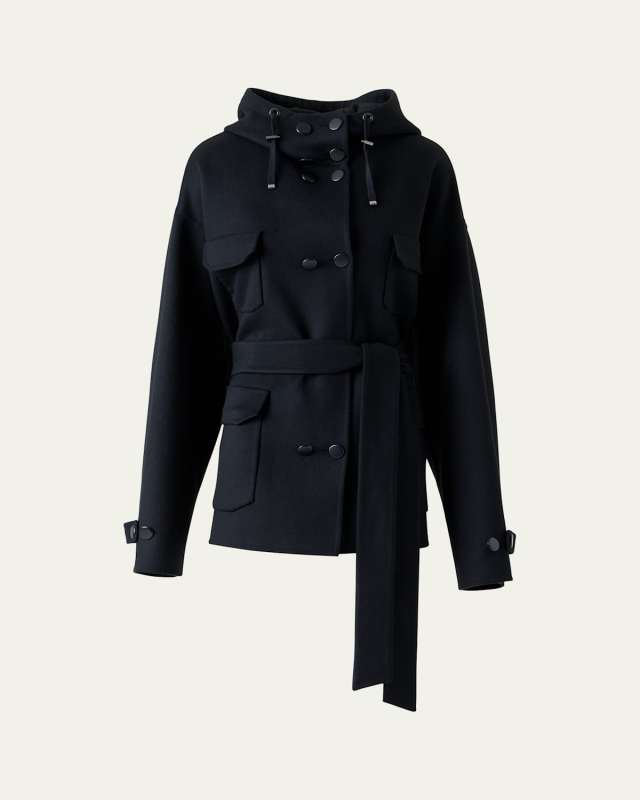Donna Belted Cashmere Parka Jacket